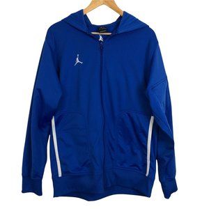 Nike Air Jordan Mens Size M Hoodie Jacket Full Zip Pockets Royal Blue